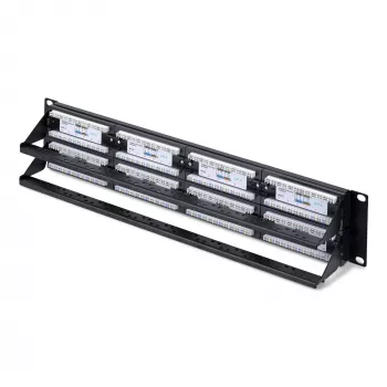 StarTech.com 48-Portu 2U Rackmontējams Cat6 Sadalītājpaneļa RJ45 UTP 110 Punch-Down, Cat6 Ethernet Sadalītājpaneļa tīkla servera statīvam