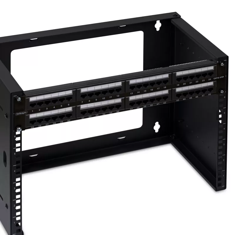 StarTech.com 48-Portu 2U Rackmontējams Cat6 Sadalītājpaneļa RJ45 UTP 110 Punch-Down, Cat6 Ethernet Sadalītājpaneļa tīkla servera statīvam
