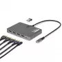StarTech.com USB-C uz četru monitoru darbstacijas adapteris, 4K 60Hz HDMI, 140W PD caurlaide klēpjdatora uzlādei, USB ports bezvadu pelei/tastatūrai, TAA