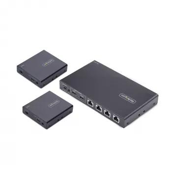 StarTech.com 4 portu HDMI pagarinātājs un sadalītājs pa CAT6, 4K 60Hz, līdz 70m, 1x4 HDMI sadale pa Ethernet ar IR un barošanu pa kabeli