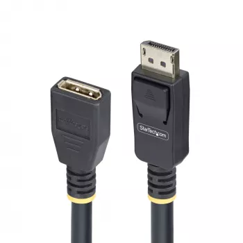 StarTech.com 10ft (3m) DisplayPort 1.4 pagarinājuma kabelis, DP 1.4 Port Saver, 8K 60Hz, DP vīriešu–sieviešu pagarinātājs, TPE apvalks, M/F