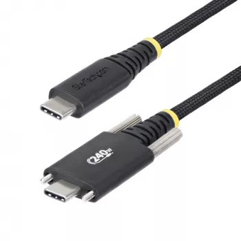 StarTech.com USB-C uzlādes kabelis 3m, sānu skrūvju fiksācija, 240W (5A) PD EPR, USB 2.0, izturīgs