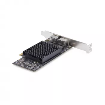 StarTech.com 2-Port PCIe 10Gb Ethernet tīkla karte, 10GbE tīkla interfeisa karte, Broadcom BCM57416 mikroshēmojums, Divi RJ45 10GBase-T/Gigabit, NIC karte, TAA