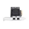 StarTech.com 2-Port PCIe 10Gb Ethernet tīkla karte, 10GbE tīkla interfeisa karte, Broadcom BCM57416 mikroshēmojums, Divi RJ45 10GBase-T/Gigabit, NIC karte, TAA