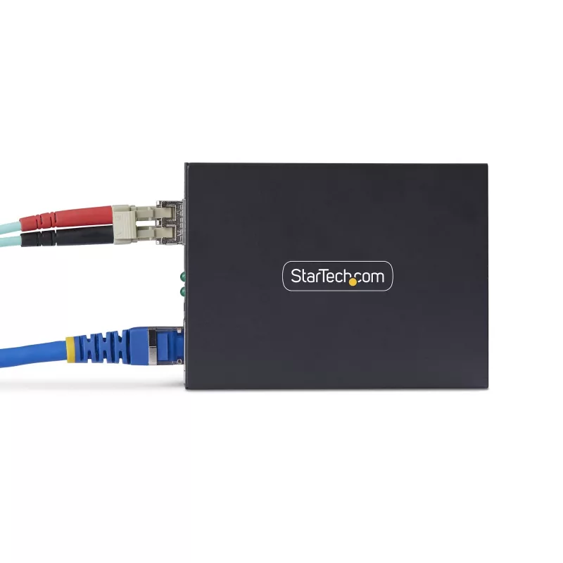 StarTech.com Gigabit Ethernet vara-uz-šķiedru pārveidotājs, SM LC, 20km, 10/100/1000 Mbps, RJ45 uz LC, pilns metāls, 9K Jumbo Frames, TAA atbilstošs