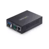 StarTech.com Gigabit Ethernet vara-uz-šķiedru pārveidotājs, SM LC, 20km, 10/100/1000 Mbps, RJ45 uz LC, pilns metāls, 9K Jumbo Frames, TAA atbilstošs