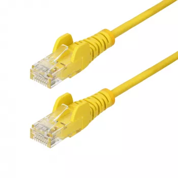 StarTech.com 50cm Dzeltenais Slim Cat6 Ethernet Kabelis, Bezķēdes, 100W PoE, UTP, LSZH, 28AWG Tīrs Vara Stieple, Tīkla Savienojuma Kabelis ar Sprieguma Atslogotājiem, Individuāli Testēts