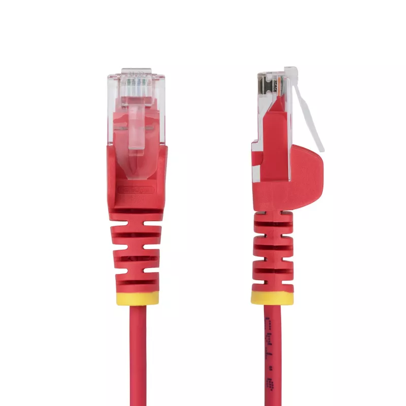 StarTech.com 7m sarkans plāns CAT6 Ethernet kabelis, bezķēdes, 100W PoE, UTP, LSZH, 28AWG tīrs varš, plāns RJ45 tīkla savienojuma kabelis ar sprieguma atvieglojumiem, individuāli testēts