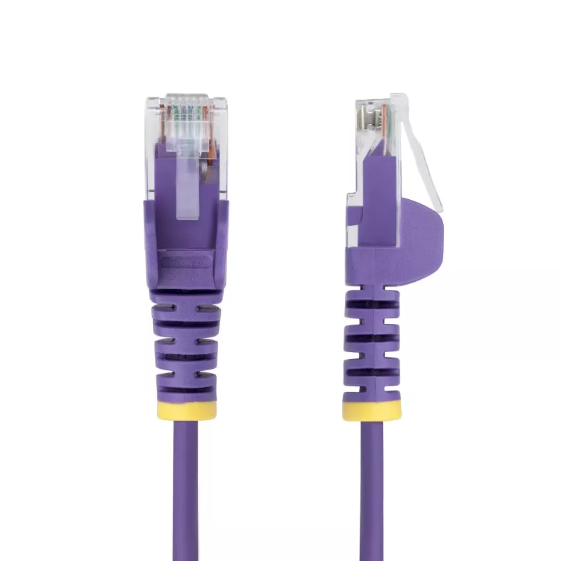 StarTech.com 10m Purpura Slim CAT6 Ethernet Kabelis, Bezāķīgs, 100W PoE, UTP, LSZH, 28AWG Tīrs Vara Vads, Plāns RJ45 Tīkla Savienojuma Kabelis ar Spriedzes Aizsardzību, Individuāli Testēts