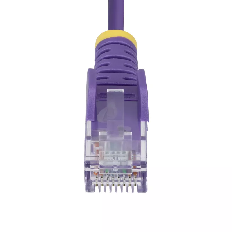 StarTech.com 10m Purpura Slim CAT6 Ethernet Kabelis, Bezāķīgs, 100W PoE, UTP, LSZH, 28AWG Tīrs Vara Vads, Plāns RJ45 Tīkla Savienojuma Kabelis ar Spriedzes Aizsardzību, Individuāli Testēts