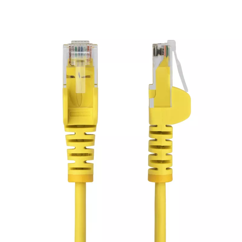 StarTech.com 10 m Dzeltens Plāns CAT6 Ethernet Kabelis, Bezķēdes, 100W PoE, UTP, LSZH, 28AWG Tīrs Vara Stieple, Plāns RJ45 Tīkla Savienojuma Vads ar Sprieguma Samazinātājiem, Individuāli Testēts