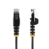 StarTech.com 15m melns plāns CAT6 Ethernet kabelis, bezķēdes, 100W PoE, UTP, LSZH, 28AWG tīrs varš, plāns RJ45 tīkla vads ar sprieguma atslogotājiem, individuāli testēts