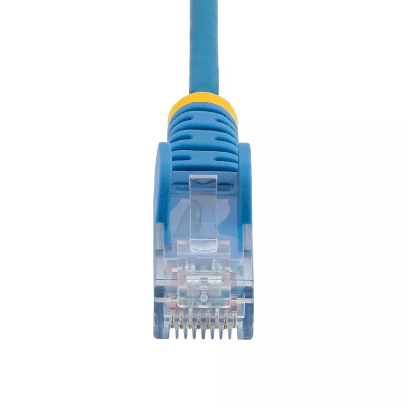StarTech.com 15m Zils Tievais CAT6 Ethernet Kabelis, Bezķēdes, 100W PoE, UTP, LSZH, 28AWG Tīrs Vara Vads, Tievais RJ45 Tīkla Savienojuma Kabelis ar Slodzes Atslodzītājiem, Individuāli Testēts