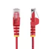 StarTech.com 15m sarkans plāns CAT6 Ethernet kabelis, bezķēdes, 100W PoE, UTP, LSZH, 28AWG tīrs vara vads, plāns RJ45 tīkla savienojuma vads ar sprieguma samazinātājiem, individuāli testēts