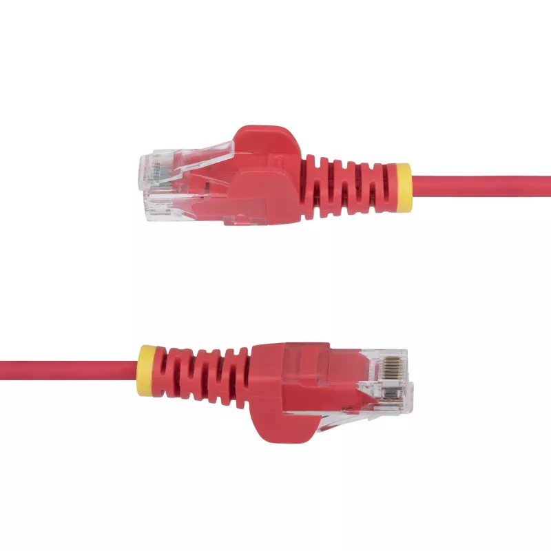 StarTech.com 15m sarkans plāns CAT6 Ethernet kabelis, bezķēdes, 100W PoE, UTP, LSZH, 28AWG tīrs vara vads, plāns RJ45 tīkla savienojuma vads ar sprieguma samazinātājiem, individuāli testēts