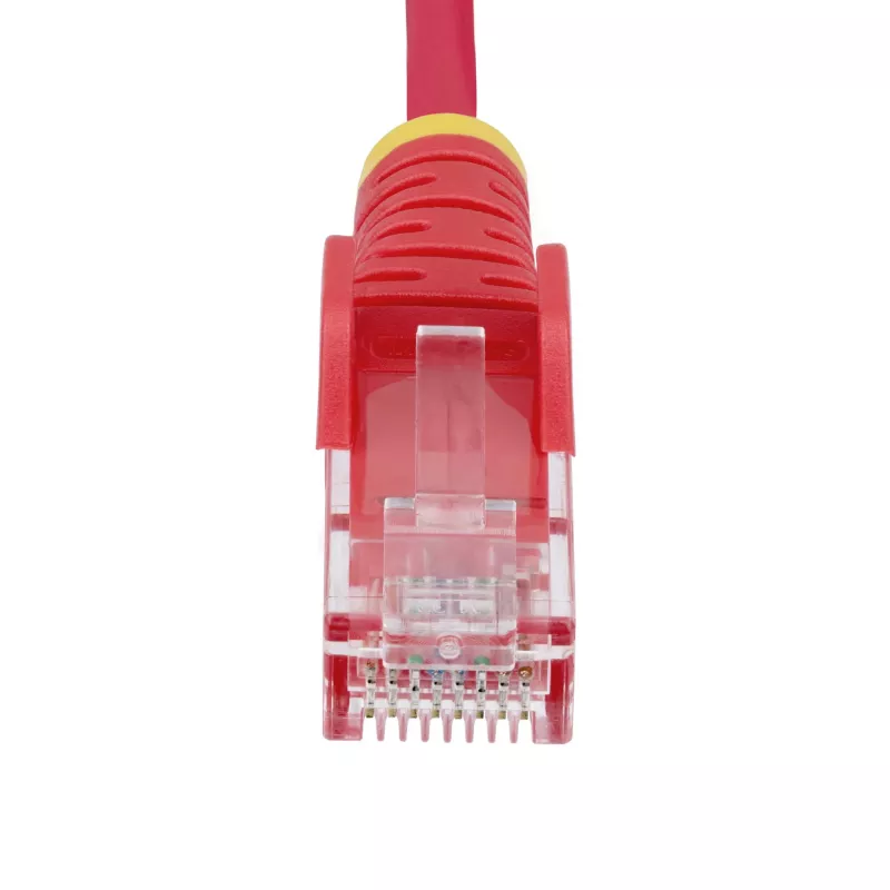 StarTech.com 15m sarkans plāns CAT6 Ethernet kabelis, bezķēdes, 100W PoE, UTP, LSZH, 28AWG tīrs vara vads, plāns RJ45 tīkla savienojuma vads ar sprieguma samazinātājiem, individuāli testēts