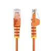 StarTech.com 15m Oranžs Slīps CAT6 Ethernet Kabelis, Bezāķis, 100W PoE, UTP, LSZH, 28AWG Tīra Vara Stieple, Slīps RJ45 Tīkla Savienojuma Kabelis ar Sprieguma Atvieglojumiem, Individuāli Testēts