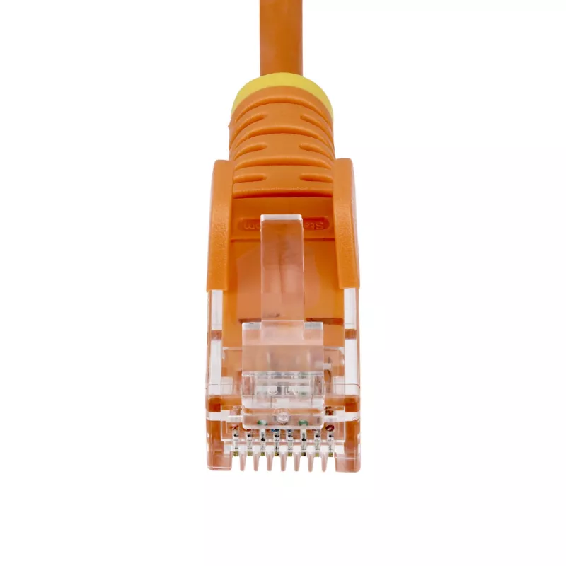 StarTech.com 15m Oranžs Slīps CAT6 Ethernet Kabelis, Bezāķis, 100W PoE, UTP, LSZH, 28AWG Tīra Vara Stieple, Slīps RJ45 Tīkla Savienojuma Kabelis ar Sprieguma Atvieglojumiem, Individuāli Testēts