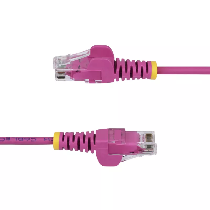 StarTech.com 7m Rozā Plānais CAT6 Ethernet Kabelis, Bezķepurs, 100W PoE, UTP, LSZH, 28AWG Tīra Vara Stieple, Plānais RJ45 Tīkla Savienojuma Vads ar Sprieguma Atslodzēm, Individuāli Testēts