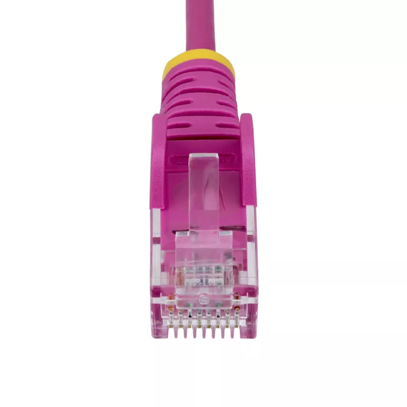 StarTech.com 7m Rozā Plānais CAT6 Ethernet Kabelis, Bezķepurs, 100W PoE, UTP, LSZH, 28AWG Tīra Vara Stieple, Plānais RJ45 Tīkla Savienojuma Vads ar Sprieguma Atslodzēm, Individuāli Testēts