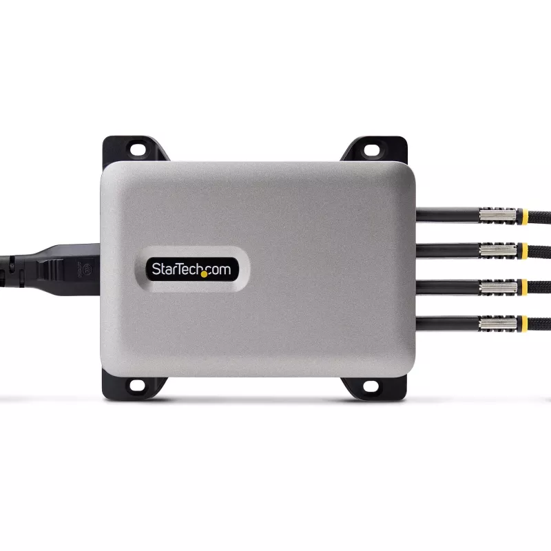 StarTech.com 4-portu USB-C lādētājs, 240W kopā, 140W EPR vienā portā, PD 3.1, skrūvējami porti, montāžas kronšteins