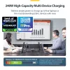 StarTech.com 4-portu USB-C lādētājs, 240W kopā, 140W EPR vienā portā, PD 3.1, skrūvējami porti, montāžas kronšteins