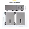 StarTech.com 4-portu USB-C lādētājs, 240W kopā, 140W EPR vienā portā, PD 3.1, skrūvējami porti, montāžas kronšteins