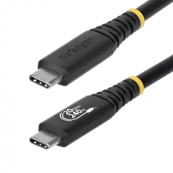 StarTech.com 2m USB4 kabelis, 20Gbps, USB-IF sertificēts USB-C, 240W PD EPR, 4K 120Hz DP 1.4, TPE apvalks, melns
