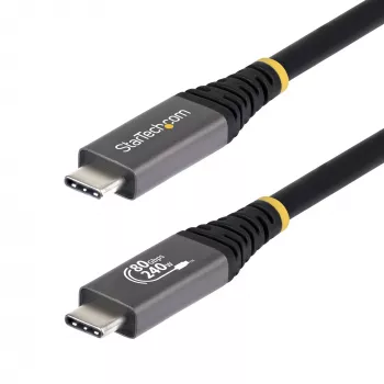 StarTech.com 1m USB4 kabelis, 80Gbps, USB-IF sertificēts USB-C kabelis, 240W PD, 8K 120Hz/4K 240Hz DP2.1 DP80, TPE apvalks, Thunderbolt 4 saderīgs - Melns USB-C vads
