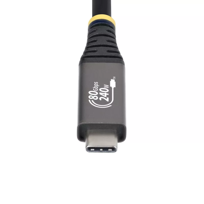 StarTech.com 1m USB4 kabelis, 80Gbps, USB-IF sertificēts USB-C kabelis, 240W PD, 8K 120Hz/4K 240Hz DP2.1 DP80, TPE apvalks, Thunderbolt 4 saderīgs - Melns USB-C vads