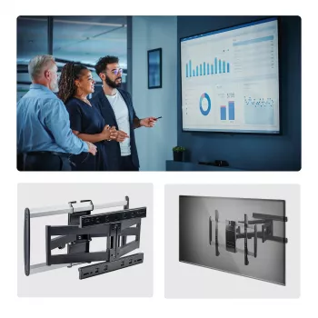 StarTech.com Ultra-Slim TV Sienas Kronšteins Ar Šarnīru 65-collu un 45kg Plakanajiem Ekrāniem, VESA 600x400, TAA Atbilstošs Zema Profila Kronšteins