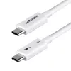 StarTech.com 2,6 pēdas (80 cm) Thunderbolt 5 kabelis, 80 Gbps/līdz 120 Gbps, 240 W PD, 8K 60 Hz, sertificēts Thunderbolt kabelis, saderīgs ar Thunderbolt 4/USB4/USB-C — balts