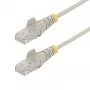 StarTech.com 25cm pelēks plānais CAT6 Ethernet kabelis, bezķēdes, 100W PoE, UTP, LSZH, 28AWG tīrs vara vads, plānais RJ45 tīkla savienojuma vads ar sprieguma samazinātājiem, individuāli testēts