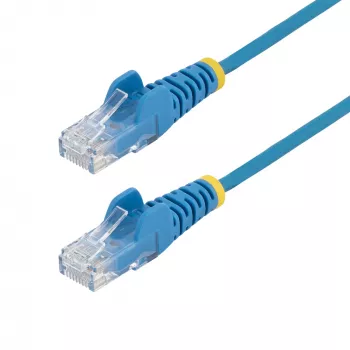 StarTech.com 25 cm zils plāns CAT6 Ethernet kabelis, bezķēdes, 100W PoE, UTP, LSZH, 28AWG tīrs vara vads, plāns RJ45 tīkla savienojuma vads ar sprieguma atvieglojumiem, individuāli pārbaudīts