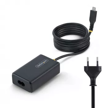 StarTech.com 65W USB-C lādētājs klēpjdatoram, 1,5m iebūvēts USB-C kabelis, barošanas adapteris Dell, XPS, HP ProBook, MacBook Pro, Microsoft Surface Pro