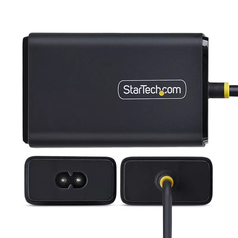 StarTech.com 65W USB-C lādētājs klēpjdatoram, 1,5m iebūvēts USB-C kabelis, barošanas adapteris Dell, XPS, HP ProBook, MacBook Pro, Microsoft Surface Pro