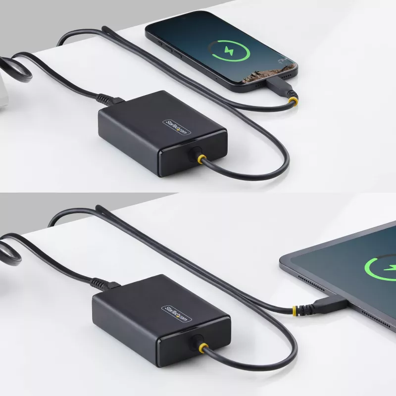 StarTech.com 100W USB-C lādētājs klēpjdatoram ar 1,5m iebūvētu USB-C kabeli, sienas adapteris Dell, XPS, HP ProBook, MacBook Pro, Microsoft Surface Pro