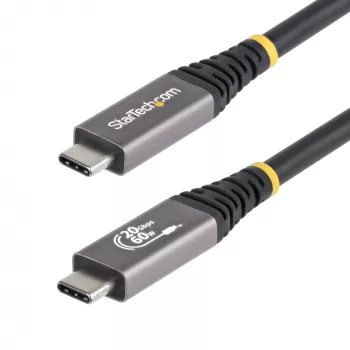 StarTech.com 3m USB4 kabelis, 20Gbps, USB-IF sertificēts USB-C kabelis, 60W PD, 4K 120Hz DP 2.1, TPE apvalks, melns