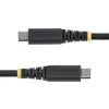 StarTech.com 1m USB-C uzlādes kabelis, 60W (3A) PD, dubultā pinuma neilona/TPE apvalks, izturīgs USB-C lādēšanas vads, USB 2.0 klēpjdatora lādētāja kabelis