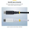StarTech.com 1m USB-C uzlādes kabelis, 60W (3A) PD, dubultā pinuma neilona/TPE apvalks, izturīgs USB-C lādēšanas vads, USB 2.0 klēpjdatora lādētāja kabelis