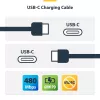 StarTech.com 1m balts USB-C uzlādes kabelis, 60W (3A) PD, dubultslāņa pīts neilona/TPE apvalks, izturīgs USB-C uzlādes vads, USB 2.0 klēpjdatora lādētāja kabelis