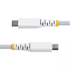 StarTech.com 2m balts USB-C uzlādes kabelis, 60W (3A) PD, dubultslāņa pīts neilons/TPE, izturīgs USB-C lādētāja vads, USB 2.0 klēpjdatora lādētāja kabelis