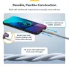 StarTech.com 2m balts USB-C uzlādes kabelis, 60W (3A) PD, dubultslāņa pīts neilons/TPE, izturīgs USB-C lādētāja vads, USB 2.0 klēpjdatora lādētāja kabelis
