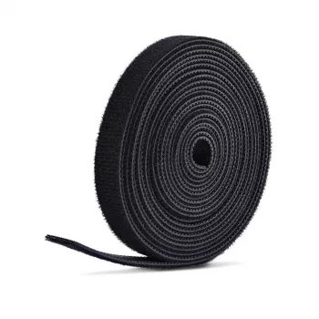 StarTech.com 75ft (22.8m) Velcro lentes rullis, 0.5in plats, melns, griežams pēc izmēra, atkārtoti lietojami kabeļu saišķi