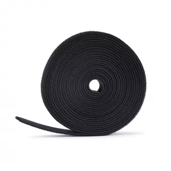 StarTech.com 75ft (22.8m) Velcro lentes rullis, 0.5in plats, melns, griežams pēc izmēra, atkārtoti lietojami kabeļu saišķi