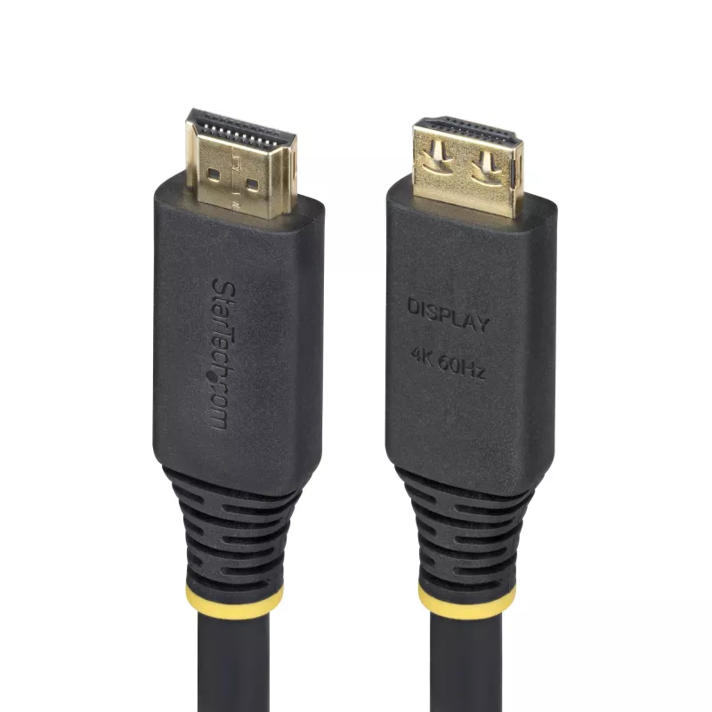 StarTech.com HDMI2-CABLE-GRIP-15M HDMI kabelis 15 m, HDMI vīriešu savienotāji, 18 Gbit/s, ARC, melns