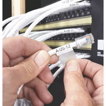 DYMO XTL Laminēts vadu/kabeļu marķējums | 21 mm x 39 mm | Melns uz balta