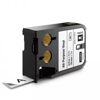 DYMO XTL Vispārējas nozīmes vinila etiķetes | 19 mm | Melns uz balta