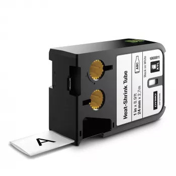 DYMO XTL termokursējamas caurulītes etiķetēm | 24 mm x 2,7 m | Melns uz balta