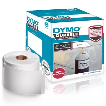 DYMO LW Durable etiķetes - 104 x 159 mm - 1933086, balta, pašlīmējoša printera etiķete, polipropilēns (PP), pastāvīga, taisnstūra, -18 - 50 °C